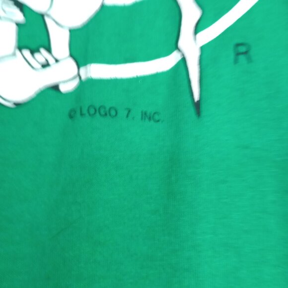 Vintage Boston Celtics Basketball NBA Logo 7 Green T-Shirt Size L - Picture 3 of 4